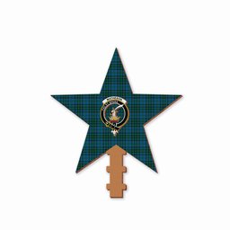 ScotsTee Shop Scottish Matheson Hunting Crest Tartan Wooden Christmas Tree Topper