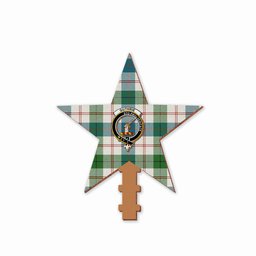 ScotsTee Shop Scottish Guthrie Dress Ancient Crest Tartan Wooden Christmas Tree Topper