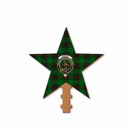 ScotsTee Shop Scottish Orrock Crest Tartan Wooden Christmas Tree Topper