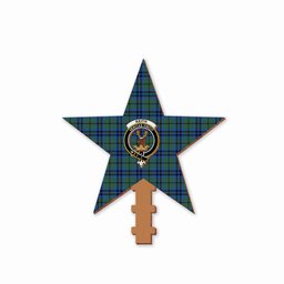 ScotsTee Shop Scottish Keith Crest Tartan Wooden Christmas Tree Topper