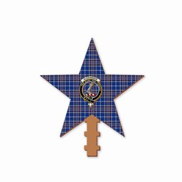 ScotsTee Shop Scottish Alexander of Menstry Ancient Crest Tartan Wooden Christmas Tree Topper