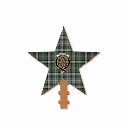 ScotsTee Shop Scottish MacKenzie MacGregor Hastie Crest Tartan Wooden Christmas Tree Topper
