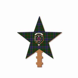 ScotsTee Shop Scottish Ogilvie Hunting 1 Crest Tartan Wooden Christmas Tree Topper
