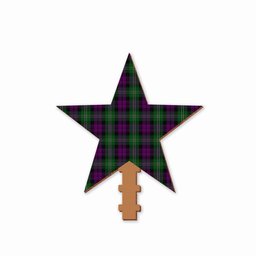 ScotsTee Shop Scottish Wilson Tartan Wooden Christmas Tree Topper