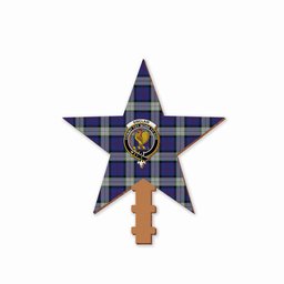 ScotsTee Shop Scottish Sinclair Dress Crest Tartan Wooden Christmas Tree Topper