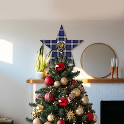 ScotsTee Shop Scottish Sinclair Dress Crest Tartan Wooden Christmas Tree Topper