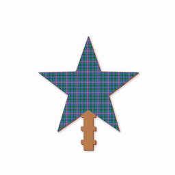 ScotsTee Shop Scottish Ralston Tartan Wooden Christmas Tree Topper