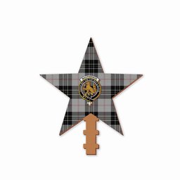 ScotsTee Shop Scottish MacPherson Dress Crest Tartan Wooden Christmas Tree Topper