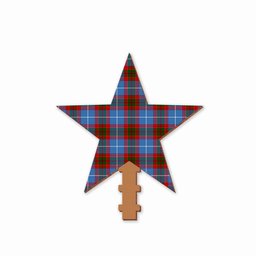 ScotsTee Shop Scottish Pentland Tartan Wooden Christmas Tree Topper