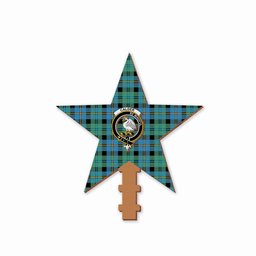 ScotsTee Shop Scottish Calder Ancient Crest Tartan Wooden Christmas Tree Topper