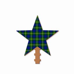 ScotsTee Shop Scottish Maitland SC Tartan Wooden Christmas Tree Topper