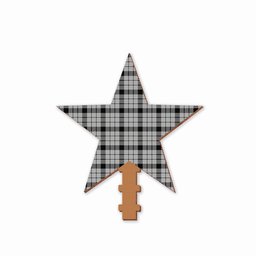 ScotsTee Shop Scottish Wallace Dress Tartan Wooden Christmas Tree Topper