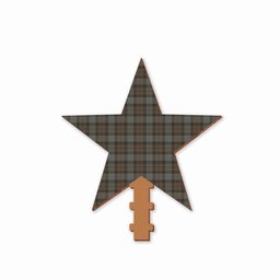 ScotsTee Shop Scottish Outlander Fraser Tartan Wooden Christmas Tree Topper
