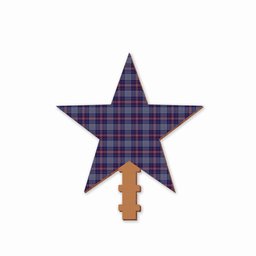 ScotsTee Shop Scottish Parker Dress USA Tartan Wooden Christmas Tree Topper