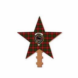 ScotsTee Shop Scottish Nesbitt Crest Tartan Wooden Christmas Tree Topper