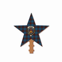 ScotsTee Shop Scottish Cameron Hunting Crest Tartan Wooden Christmas Tree Topper