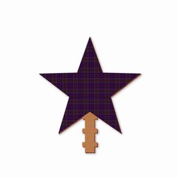 ScotsTee Shop Scottish Phillips Tartan Wooden Christmas Tree Topper