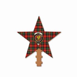 ScotsTee Shop Scottish Lyle Crest Tartan Wooden Christmas Tree Topper