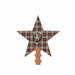 ScotsTee Shop Scottish MacLean Dress Crest Tartan Wooden Christmas Tree Topper
