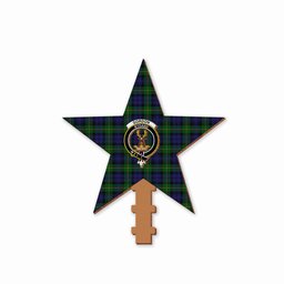 ScotsTee Shop Scottish Gordon Clan Crest Tartan Wooden Christmas Tree Topper
