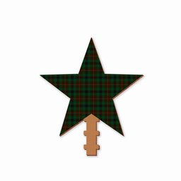ScotsTee Shop Scottish Tennant Tartan Wooden Christmas Tree Topper