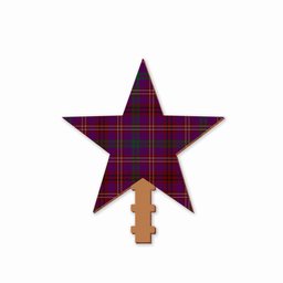 ScotsTee Shop Scottish McCall (Caithness) Tartan Wooden Christmas Tree Topper