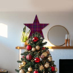 ScotsTee Shop Scottish McCall (Caithness) Tartan Wooden Christmas Tree Topper