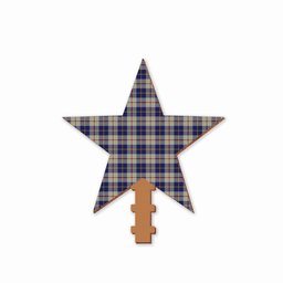 ScotsTee Shop Scottish MacRae of Conchra Tartan Wooden Christmas Tree Topper