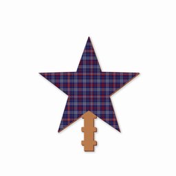 ScotsTee Shop Scottish Parker USA Tartan Wooden Christmas Tree Topper
