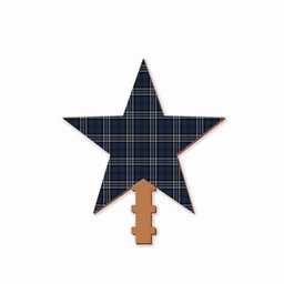 ScotsTee Shop Scottish Navy Formal Dress Tartan Wooden Christmas Tree Topper