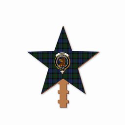 ScotsTee Shop Scottish Baird Crest Tartan Wooden Christmas Tree Topper