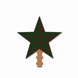 ScotsTee Shop Scottish Matheson Hunting Highland Tartan Wooden Christmas Tree Topper