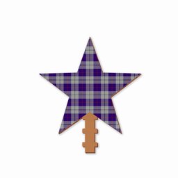 ScotsTee Shop Scottish MacRae Dress Purple 1 Tartan Wooden Christmas Tree Topper