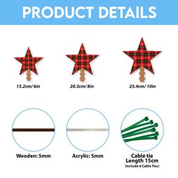 ScotsTee Shop Scottish Nesbitt Modern Tartan Wooden Christmas Tree Topper