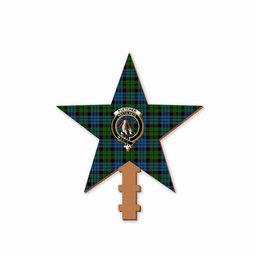 ScotsTee Shop Scottish Fletcher 2 Crest Tartan Wooden Christmas Tree Topper