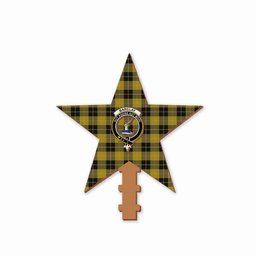 ScotsTee Shop Scottish Barclay Dress Crest Tartan Wooden Christmas Tree Topper