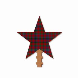 ScotsTee Shop Scottish Sinclair Tartan Wooden Christmas Tree Topper