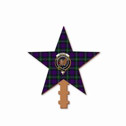 ScotsTee Shop Scottish Baillie Highland Society Crest Tartan Wooden Christmas Tree Topper