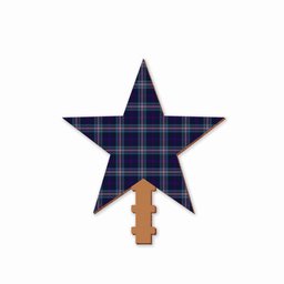 ScotsTee Shop Scottish Nevoy Tartan Wooden Christmas Tree Topper