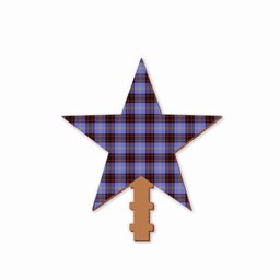 ScotsTee Shop Scottish Rutherford SC Tartan Wooden Christmas Tree Topper