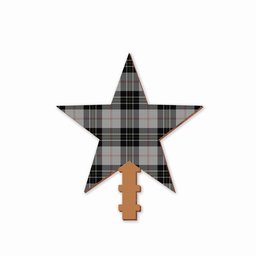 ScotsTee Shop Scottish MacPherson Dress Tartan Wooden Christmas Tree Topper