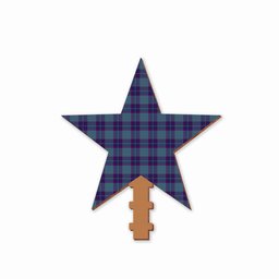 ScotsTee Shop Scottish Peacock Samantha Tartan Wooden Christmas Tree Topper