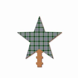 ScotsTee Shop Scottish Milne dress green Tartan Wooden Christmas Tree Topper