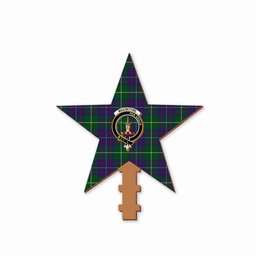 ScotsTee Shop Scottish MacIntyre Inglis Crest Tartan Wooden Christmas Tree Topper