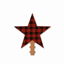 ScotsTee Shop Scottish Quarrie Ancient Tartan Wooden Christmas Tree Topper