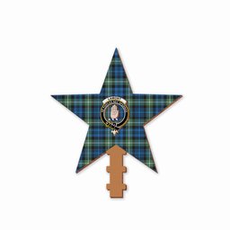 ScotsTee Shop Scottish Lamont Ancient Crest Tartan Wooden Christmas Tree Topper