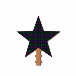 ScotsTee Shop Scottish Urquhart Tartan Wooden Christmas Tree Topper