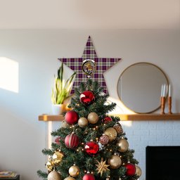 ScotsTee Shop Scottish Walker Dress Crest Tartan Wooden Christmas Tree Topper