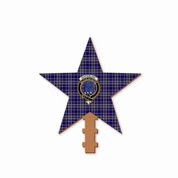 ScotsTee Shop Scottish Ochterlony SC Crest Tartan Wooden Christmas Tree Topper