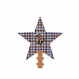 ScotsTee Shop Scottish Boswell Crest Tartan Wooden Christmas Tree Topper